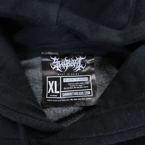 Shibori Threads Hoodie Mens XL Brand of Sacrifice Lifeblood Deathcore Metal Band - Picture 10 of 11
